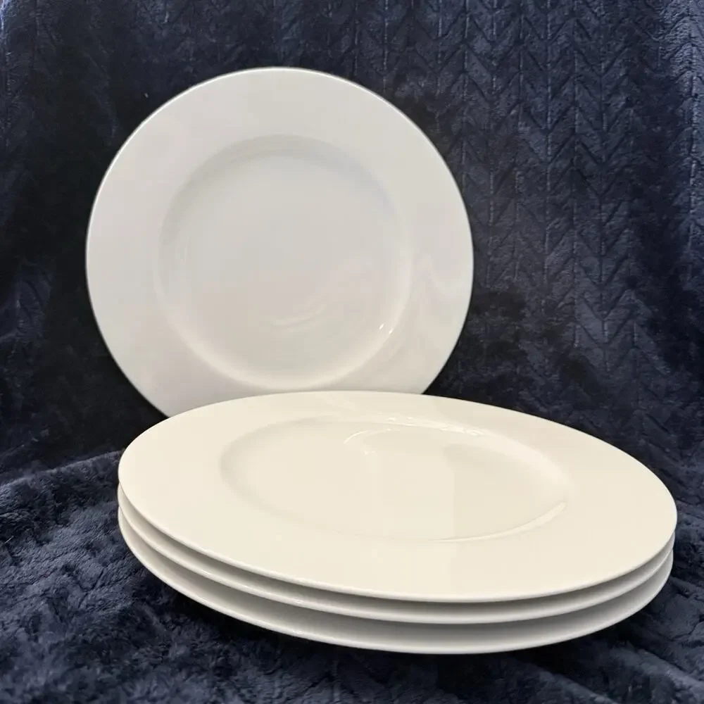 Set Of 4 Tognana Accessories White Dinner Plates 10.25